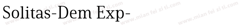 Solitas-Dem Exp字体转换